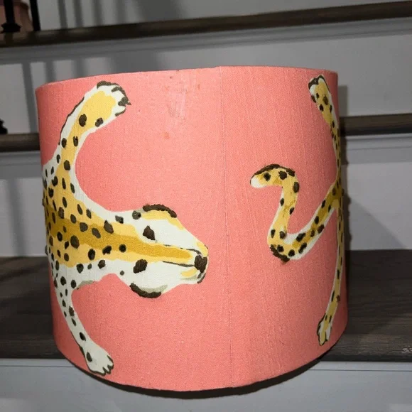 Anthropologie Dana Gibson Leopard Drum Lamp Shade new with tags